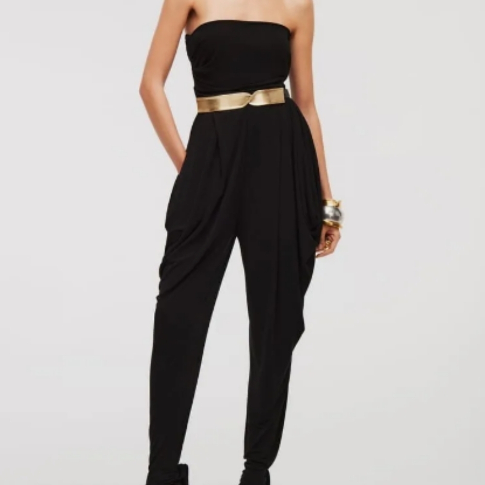 NWT Zara Draped Jumpsuit Limited Edition Black Size XS $169 REF. 2092/009